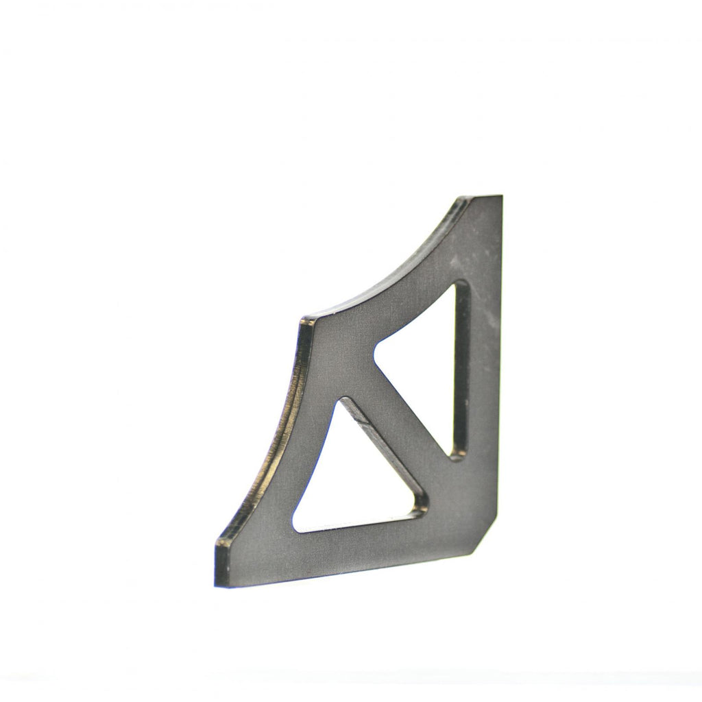 Scalloped Two Hole Gusset 3x3 Inch Steel Motobilt