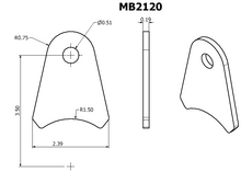 Load image into Gallery viewer, Universal Shock Tab 1/2 Inch Hole Diameter Motobilt