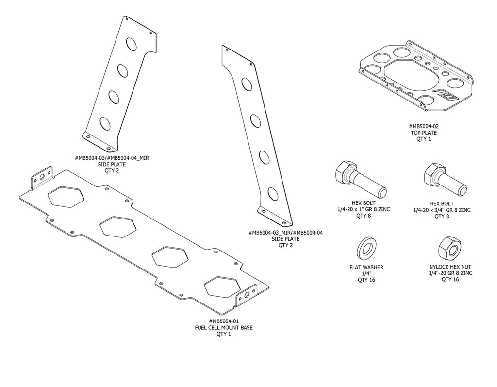 Fuel Cell Mount For RCI 2171 F Motobilt