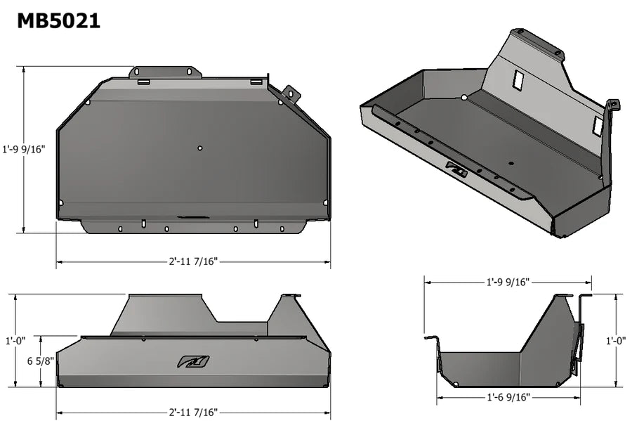 Motobilt Gas Tank Skid Plate Jeep TJ Gas Tank Skid Plate for Jeep 97-06 TJ 04-06 LJ Motobilt - MB5021