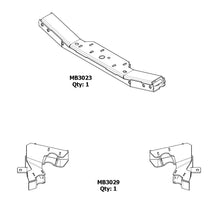 Load image into Gallery viewer, 4 Link Front Suspension Brackets With Transmission Crossmember For 12-18 Jeep JKU Bare Steel Motobilt