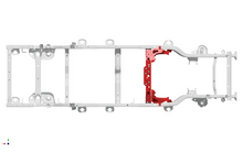 Load image into Gallery viewer, 4 Link Front Suspension Brackets With Transmission Crossmember For 12-18 Jeep JKU Bare Steel Motobilt