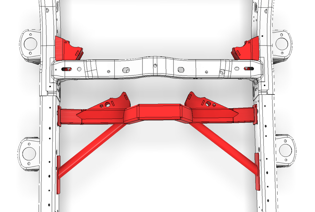 Rear 4 Link Suspension Bracket Kit for 2018-Present Jeep JLU Motobilt