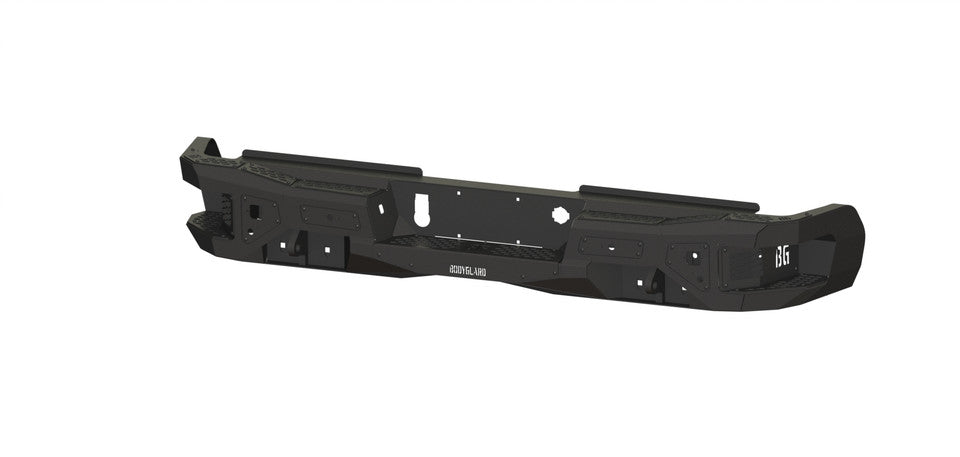 Freedom Rear Bumper For 2020-2026 Silverado/Sierra 2500/3500 HD Sensor Cutouts Texture Black Powdercoat Bodyguard Bumpers