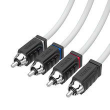 Load image into Gallery viewer, RCA Marine Grade Tinned 100% Copper OFC 25 Feet / 4 Channel - WHITE