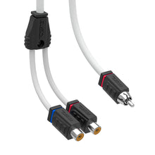 Load image into Gallery viewer, RCA Marine Grade Tinned 100% Copper OFC Y Connector 2 FEMALE to 1 MALE - WHITE