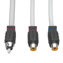 Load image into Gallery viewer, RCA Marine Grade Tinned 100% Copper OFC Y Connector 2 FEMALE to 1 MALE - WHITE