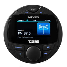 Load image into Gallery viewer, Marine and Powersports Headunit 3" Color TFT screen , 2 Zones, 4 volts Output, BT, RDS 4 X 50 Watts
