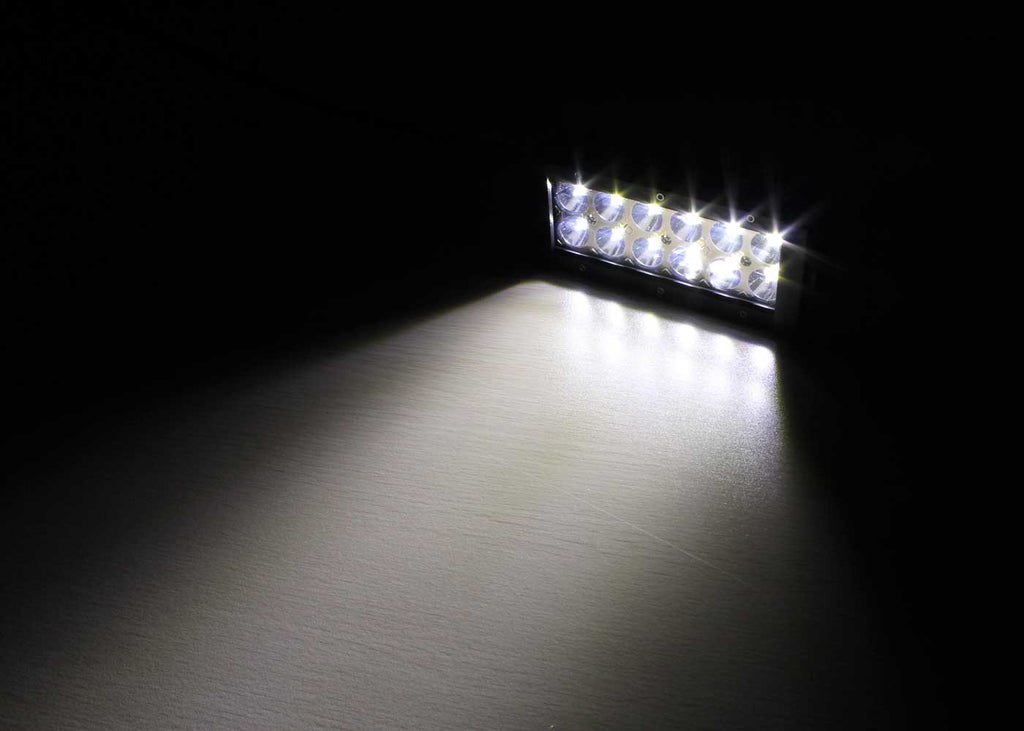 Quake LED Light Bar 8 Inch LED Light Bar Dual Row 36 Watt Combo White/Red Magma Series - QUDR007
