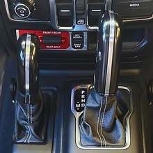 Load image into Gallery viewer, CMM Offroad Jeep center console with billet shifter installed — available from Offroad Trading Company