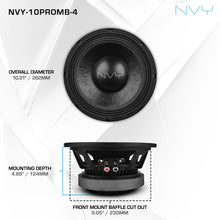 Load image into Gallery viewer, 10" Mid-Bass Woofer With Water Resistant Cone | 500W RMS 4-Ohm