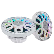 Load image into Gallery viewer, 6.5” Marine Coaxial Speaker With Kevlar Cone, Bullet Tweeter, Neodymium Magnet, and Digital LED Lights | 200W RMS 4-Ohm