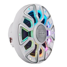 Load image into Gallery viewer, 6.5” Marine Coaxial Speaker With Kevlar Cone, Bullet Tweeter, Neodymium Magnet, and Digital LED Lights | 200W RMS 4-Ohm