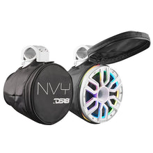 Load image into Gallery viewer, 8” Marine Short Tower Speaker With Neodymium Magnet, Kevlar Cone, Compression Driver And Digital LED Lights | 200W RMS 4-Ohm
