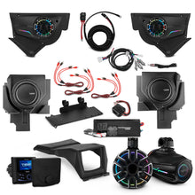 Load image into Gallery viewer, Can-Am Maverick X3 NVY Stage - Door Speaker Panels, 8" Neodymium Tower Speakers, Dual 12” Subwoofer, Amplifier, Bluetooth Radio &amp; LED Lights