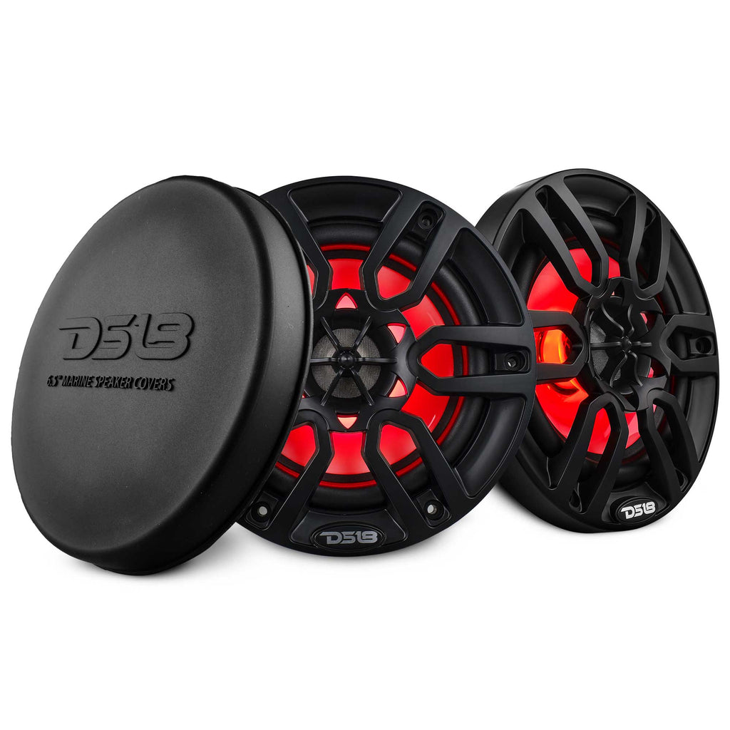 NXL 6.5" 2-Way Coaxial Marine Speaker with LED RGB Lights | 100W RMS 4-Ohm