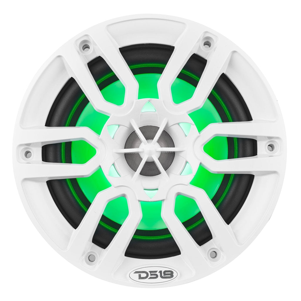 NXL 6.5" 2-Way Coaxial Marine Speaker with LED RGB Lights | 100W RMS 4-Ohm