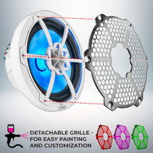 Load image into Gallery viewer, NXL 8" 2-Way Coaxial Marine Speaker With LED RGB Lights 125 Watts Rms 4-Ohm