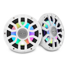Load image into Gallery viewer, NXL 7.7” 2-Way Coaxial Marine Speaker with Bullet Tweeter, Digital LED Lights &amp; White Deck LED | 175W RMS 4-Ohm