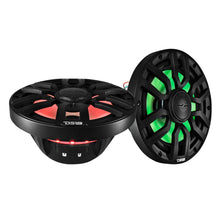 Load image into Gallery viewer, NXL 8" 2-Way Coaxial Marine Speaker with Bullet Tweeter and Digital Led Lights | 175W RMS 4-Ohm