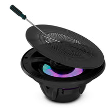 Load image into Gallery viewer, Luxury 6.5” 2-Way Marine Coaxial Speaker with Digital LED Lights and Flush Magnetic Mount Grille | 150W RMS 4-Ohm
