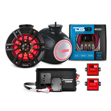 Load image into Gallery viewer, 6.5" Compact Speaker Tower with Marine Amplifier, Installation Kit, and RGB LED Lights - Perfect Package for Jet Ski