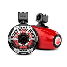 Load image into Gallery viewer, NXL 6.5" Neodymium Marine and Powersports Towers with Built-in Passive Radiator, 1" Driver and LED RGB Lights 150 Watts Rms -Red