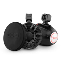 Load image into Gallery viewer, NXL 8" Compact Wakeboard Tower Speakers with Hybrid Mid-Range, Compression Driver Loudspeaker, RGB LED Lights, 500 Watts, Speaker Cover Included