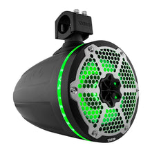 Load image into Gallery viewer, NXL 8" Neodymium Marine and Powersports Towers with Built-in Passive Radiator, 1" Driver and LED RGB Lights 180 Watts Rms -Black