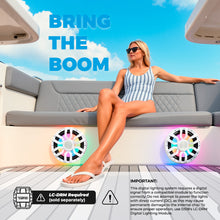 Load image into Gallery viewer, 12” Marine Subwoofer with Hybrid Magnet Motor, Removable Grille and Digital LED Lights - 600W RMS 4-Ohm