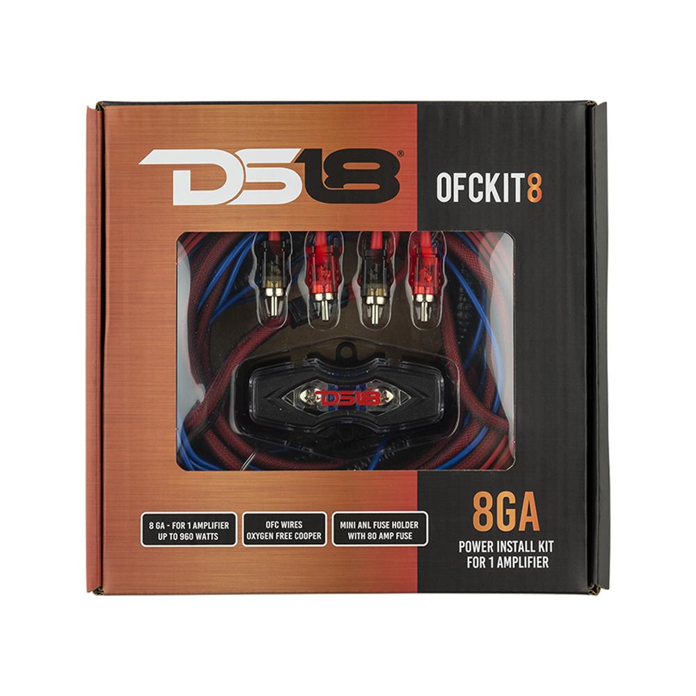 DS18 Audio Wiring Kit OFC 100 Percent Copper Advance 8-GA Installation Kit DS18 - OFCKIT8