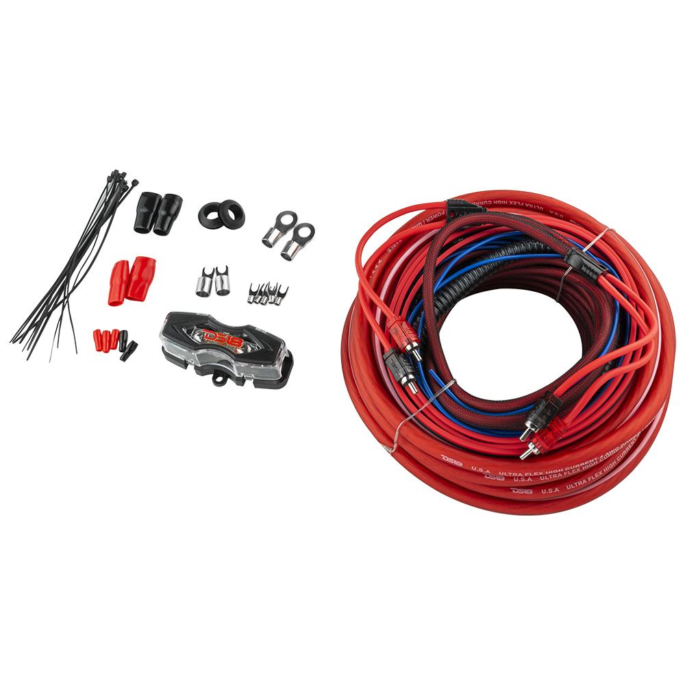 DS18 Audio Wiring Kit OFC 100 Percent Copper Advance 8-GA Installation Kit DS18 - OFCKIT8