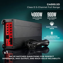 Load image into Gallery viewer, Car Audio + Bass Bundle: 6.5" Coaxial Speakers and 12" Subwoofer with Amplifier and Installation Kit