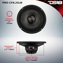 Load image into Gallery viewer, 6.5” Slim Motorcycle &amp; Motorsports Loudspeaker With Neodymium Magnet and Water Resistant Carbon Fiber Cone | 2-Ohm 150W RMS