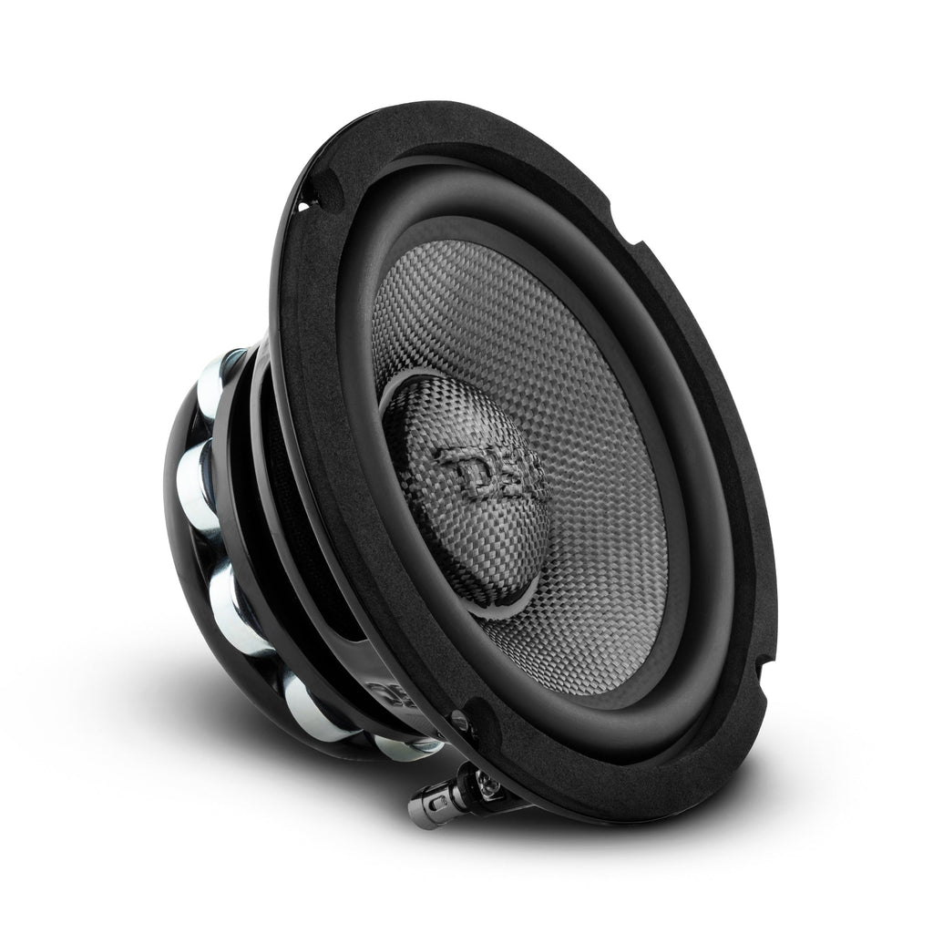 PRO 6.5" Mid-Bass Loudspeaker with Water-Resistant Carbon Fiber Cone & Neodymium Rings, 250W RMS, 4-Ohm