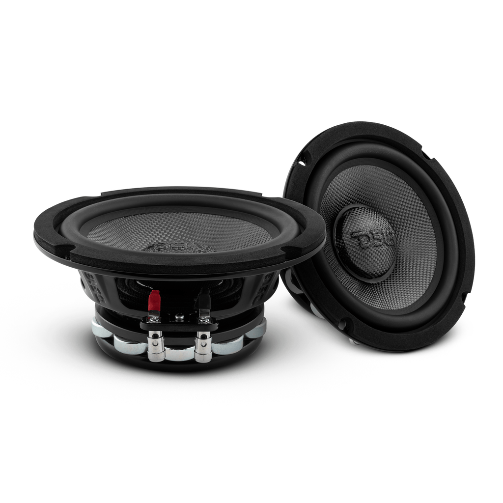 PRO 6.5" Mid-Bass Loudspeaker with Water-Resistant Carbon Fiber Cone & Neodymium Rings, 250W RMS, 4-Ohm
