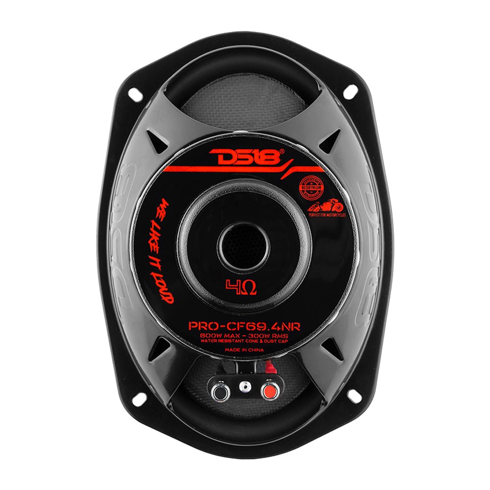 PRO 6x9" Mid-Bass Loudspeaker with Water-Resistant Carbon Fiber Cone & Neodymium Rings, 300W RMS, 4-Ohm