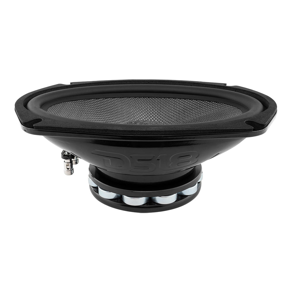 PRO 6x9" Mid-Bass Loudspeaker with Water-Resistant Carbon Fiber Cone & Neodymium Rings, 300W RMS, 4-Ohm