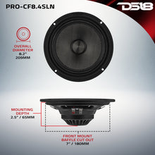 Load image into Gallery viewer, 8” Slim Motorcycle &amp; Motorsports Loudspeaker With Neodymium Magnet and Water Resistant Carbon Fiber Cone | 200W RMS 4-Ohm