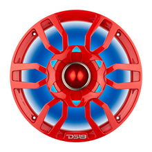 Load image into Gallery viewer, DS18 PRO-GTW8RD 8" Grill with Built-in 1.75" VC Neodymium Bullet Tweeter and RGB Lights 500 Watts Red