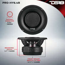 Load image into Gallery viewer, PRO 6.5" Coaxial Hybrid Mid-Range Water resistant Cone Loudspeaker with Built-in Driver 225 Watts Rms 4-Ohm