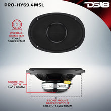 Load image into Gallery viewer, PRO 6x9” Hybrid Slim Loudspeaker with Water-Resistant Cone and Compression Driver Horn | 175W RMS 4-Ohm