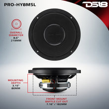 Load image into Gallery viewer, PRO 8" Shallow Coaxial Hybrid Mid-Range Loudspeaker with Built-in Driver | 200W RMS 8-Ohm