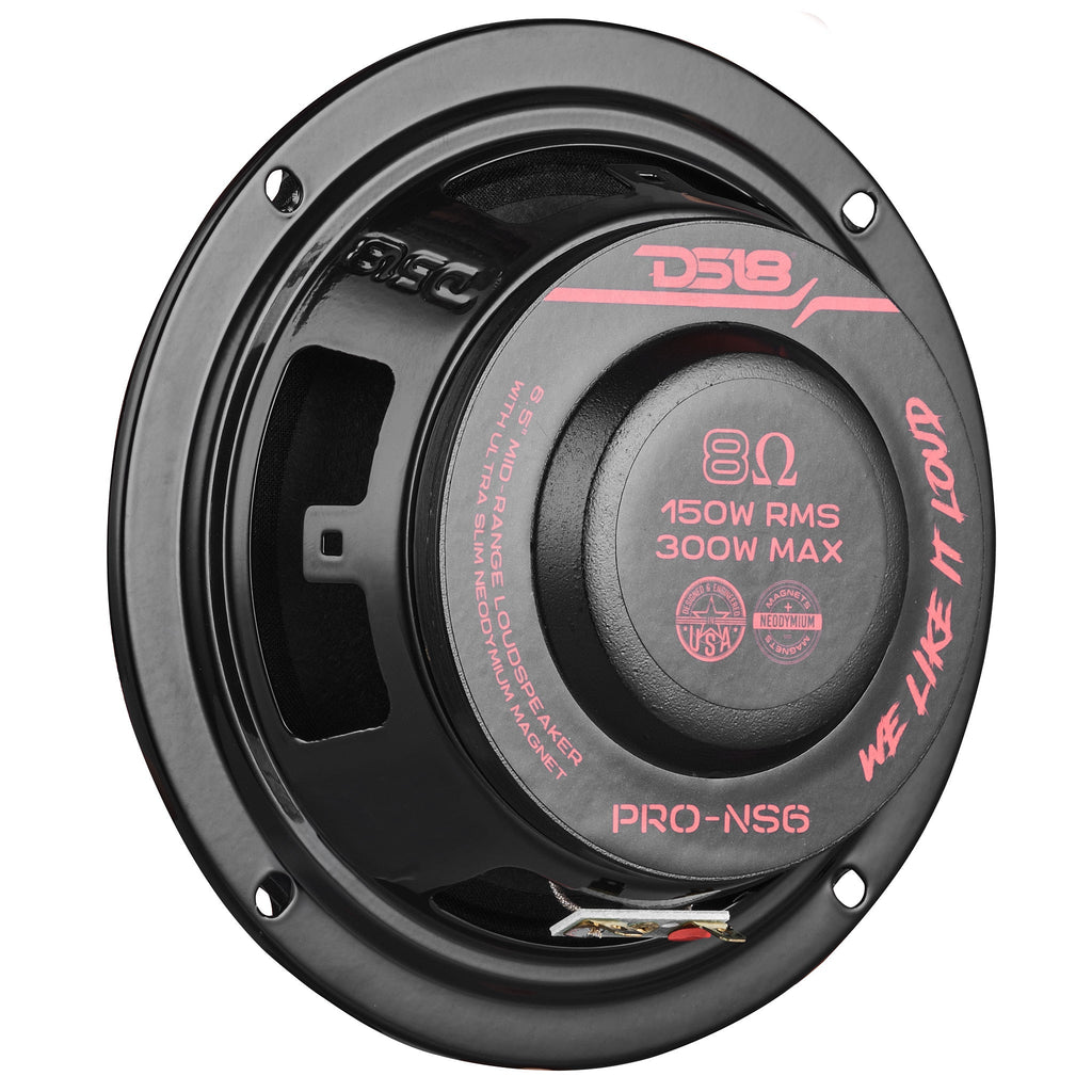 PRO 6.5" Shallow Neodymium Mid-Range Loudspeaker 150 Watts Rms 8-Ohm
