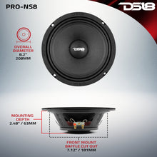 Load image into Gallery viewer, PRO 8" Shallow Neodymium Mid-Range Loudspeaker 200 Watts Rms 8-Ohm