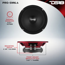 Load image into Gallery viewer, PRO 6.5" Slim Mid-Range Loudspeaker with Water-Resistant Cone | 200W RMS 4-Ohm