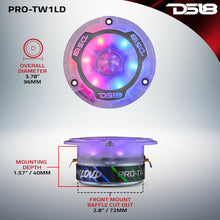 Load image into Gallery viewer, 3.8” Super Bullet Tweeter with 1” Aluminum Voice Coil &amp; Digital LED Lights