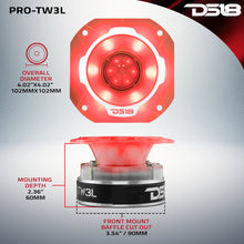 Load image into Gallery viewer, 4" Super Bullet Tweeter 250 Watts 1.5" Titanium 4-Ohm Vc with RGB LED Lights
