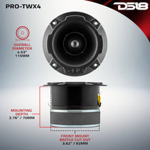 Load image into Gallery viewer, 4.5" Super Bullet Tweeter 280 Watts 1.75" Titanium 4-Ohm Vc