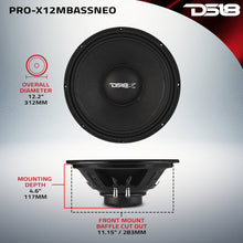 Load image into Gallery viewer, PRO-X 12” Mid-Bass Loudspeaker With Neodymium Magnet | 500W RMS 4-Ohm
